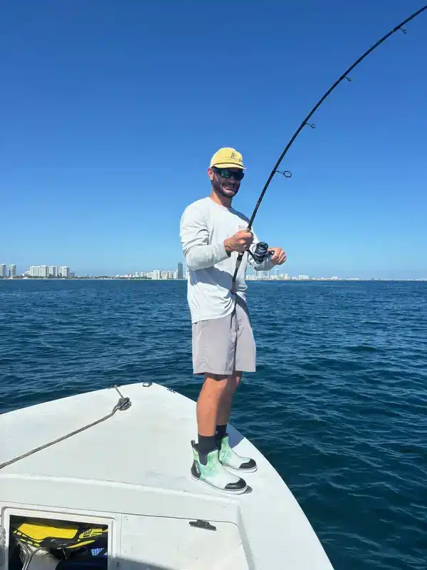 Captain Tristen with a catch